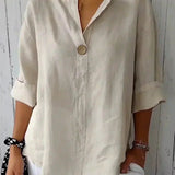 N&L - Relaxed V-Neck Blouse Helen