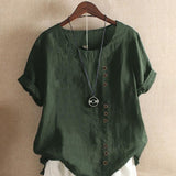 N&L - Breezy Button-Front Blouse Bianca