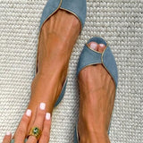 Jasmine | Open-Toe D'Orsay Flat