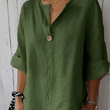 N&L - Relaxed V-Neck Blouse Helen