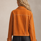 Western Cowgirl Asymmetrical Metal-ring Loose-fit Denim Jacket
