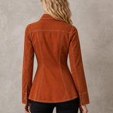 American Vintage Lapel-collar Button-front Contrast-stitch Slim-fit Denim Shirt Jacket