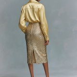 Women's Minimalist Sequin Straight Pencil Skirt MDA1741L9Y