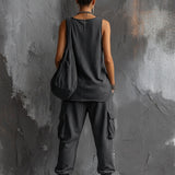 Women's Utility Casual Cotton Blend Cargo Pants MDZ2844D8GMJ