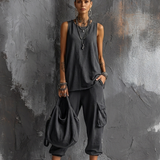 Women's Utility Casual Cotton Blend Cargo Pants MDZ2844D8GMJ