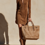 Women's Half‑Zip Suede Shift Dress For Western Casual Outing MDZ2149H9LYL