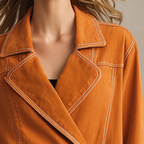 Western Cowgirl Asymmetrical Metal-ring Loose-fit Denim Jacket