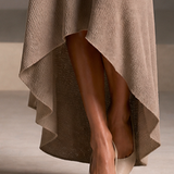 Women's High-Low Hem Elegant Knit Midi Skirt MDZ2819H4GMJ