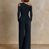Women's One‑Shoulder Party Wide‑Leg Jumpsuit MDZ2878H9LYL