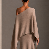 Women's Asymmetrical Off-Shoulder Elegant Knit Batwing Top MDZ2805H8GMJ