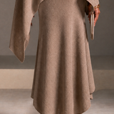 Women's High-Low Hem Elegant Knit Midi Skirt MDZ2819H4GMJ