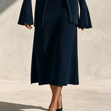 Women's Cut-Out Knit Two-Piece Set With Metal Accents MDZ3188H3ZRK