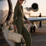 Exquisite And Comfortable Olive Green Zip-up Sweatshirt And Pants Set