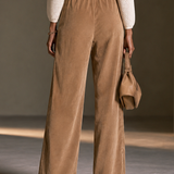 Women's Drawstring Casual Wide-Leg Pants MDZ0142I3GMJ