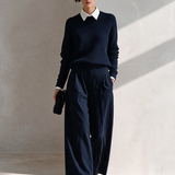 Women's Faux-Layered Knit Top & Trouser Set MDZ0292I2ZRK