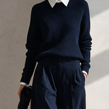 Women's Faux-Layered Knit Top & Trouser Set MDZ0292I2ZRK