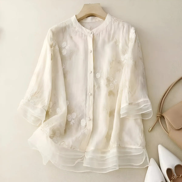 N&L - Embroidered Cotton Top Mila