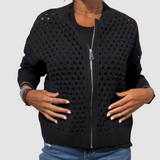 N&L - Open-Knit Zip Cardigan Nancy