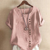 N&L - Breezy Button-Front Blouse Bianca