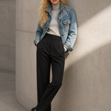 Oversized Light Wash Denim Jacket Women Classic Trucker Boyfriend Fall Layer