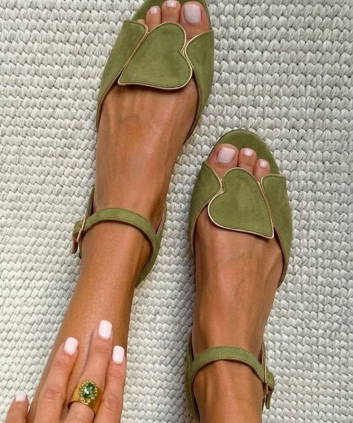 Charlie | Ankle-Strap Heart Motif Sandal