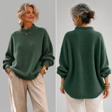 N&L - Relaxed Mock Neck Knit Sweater Ruth