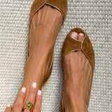 Jasmine | Open-Toe D'Orsay Flat