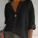N&L - Relaxed V-Neck Blouse Helen