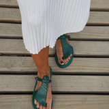 Mackenzie | Crocodile Print Buckle Sandal