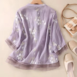 N&L - Embroidered Cotton Top Mila