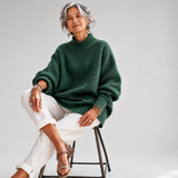 N&L - Relaxed Mock Neck Knit Sweater Ruth