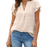 N&L - Chic Patchwork Ruffle Blouse Kari