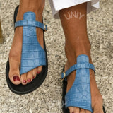 Mackenzie | Crocodile Print Buckle Sandal