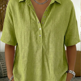 N&L - Elegant Linen Blouse Cynthia
