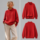 N&L - Relaxed Mock Neck Knit Sweater Ruth