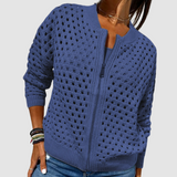 N&L - Open-Knit Zip Cardigan Nancy