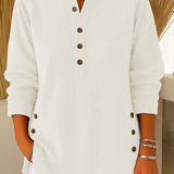 N&L - Ribbed Button Henley Tunic Carol