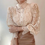 N&L - Long Sleeve Lace Detail Shirt Tove