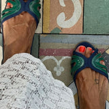 Ebony | Colour-Block Slingback Sandal