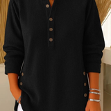 N&L - Ribbed Button Henley Tunic Carol
