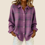 P|H - Plaid Knit Shirt Jacket Helen