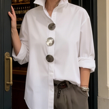 N&L - Elegant Large-Button Blouse Sophie