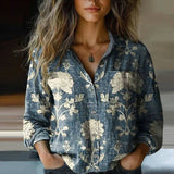 N&L - Retro Floral Print Blouse Nanna