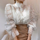 N&L - Long Sleeve Lace Detail Shirt Tove