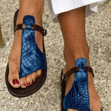 Mackenzie | Crocodile Print Buckle Sandal
