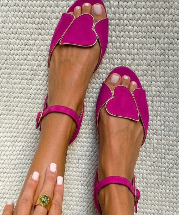 Charlie | Ankle-Strap Heart Motif Sandal
