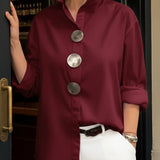 N&L - Elegant Large-Button Blouse Sophie