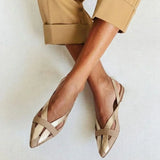 Nicole | Elegant Colour-Block Slingback Flat