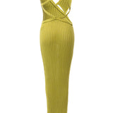 Lime Drift And Dream Braided Maxi Dress
