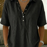 N&L - Elegant Linen Blouse Cynthia